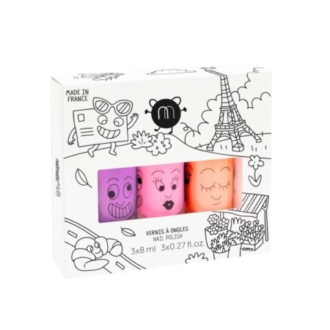 Nailmatic KIDS Nail Polish Set PARIS Nagų lakų rinkinys vaikams, 1vnt